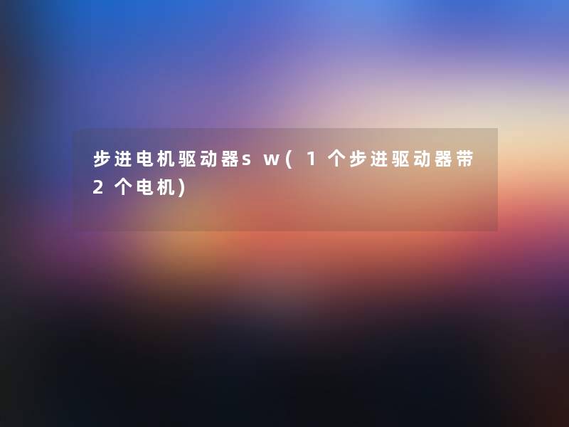 步进电机驱动器sw(1个步进驱动器带2个电机)