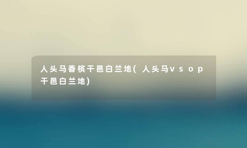 人头马香槟干邑白兰地(人头马vsop干邑白兰地)